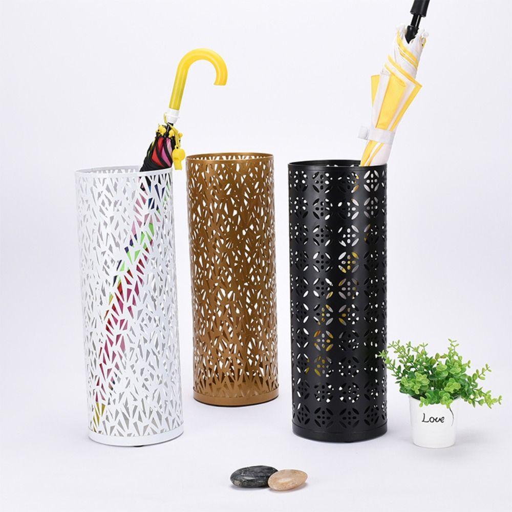 Hollowed Umbrella Holder Metal Umbrella Organizer Bin Durable Umbrella Stand  For Home Hotel Office