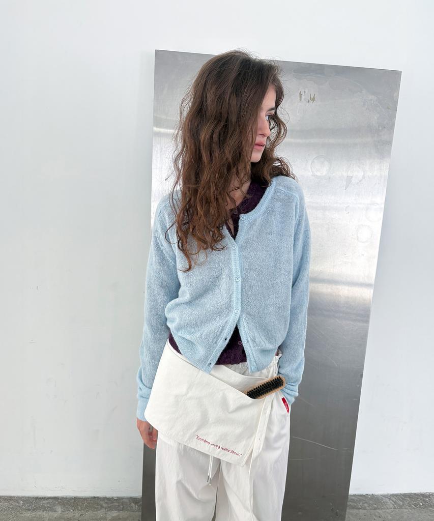 Poeteuseoul Signature Alpaca Cardigan_Ice Blue
