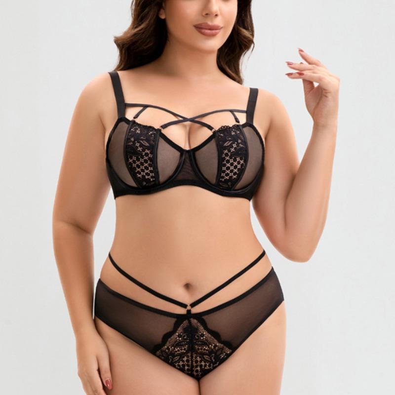 Large Size Thin Underwear Sexy Breast Enhancement with Rabbit Ear Cup Underwear Set Comfortable Skin-friendly Underwear