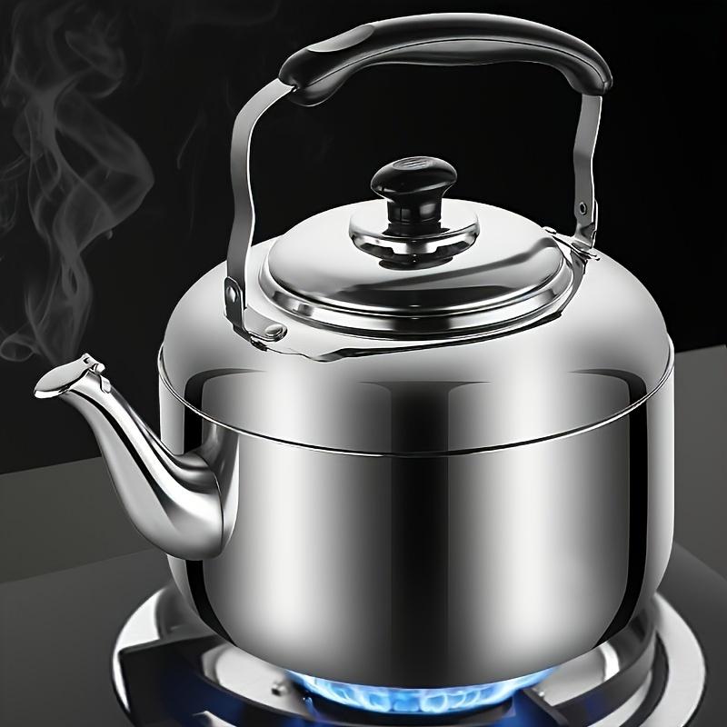 Stainless Steel Large Capacity Teapot - Versatile Kettle for Induction & Gas Stove, Heat-Retaining Design, Home & Restaurant Use
