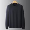 2025 Autumn Men's Plus Size Thick Knit Pure Color Long Sleeve Hoodie