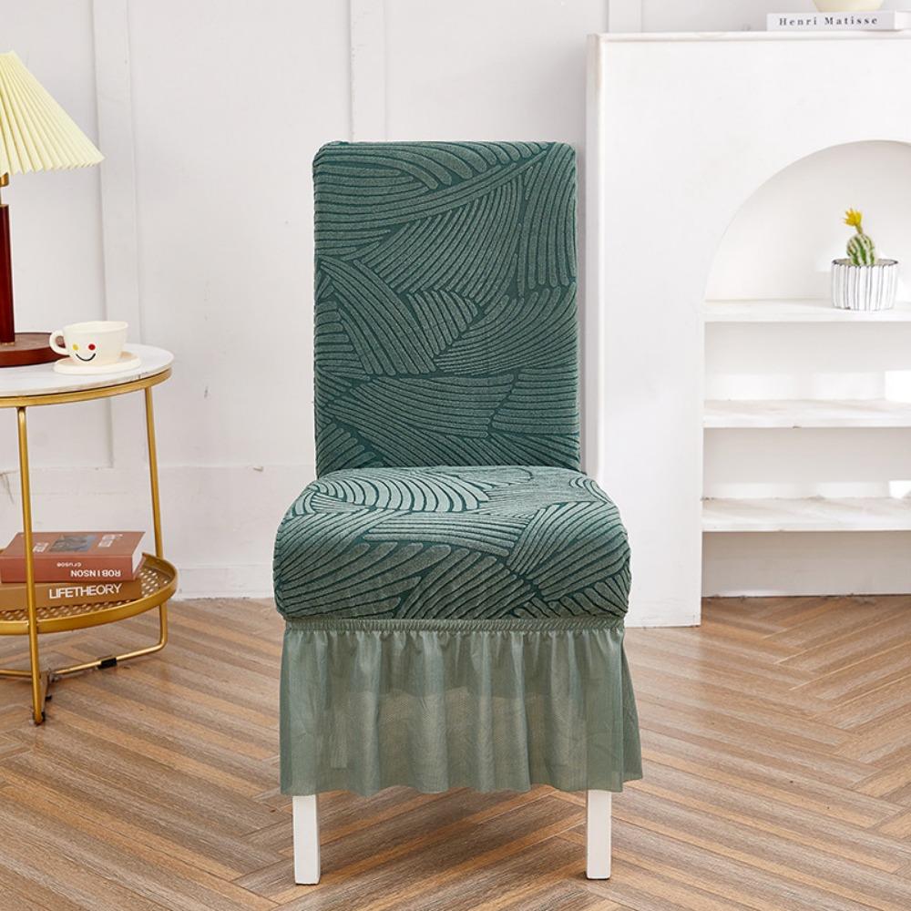 High Elastic Chair Cover Winter Thickened Full Skirt Solid Ripple Pattern Amazon Chair Cover