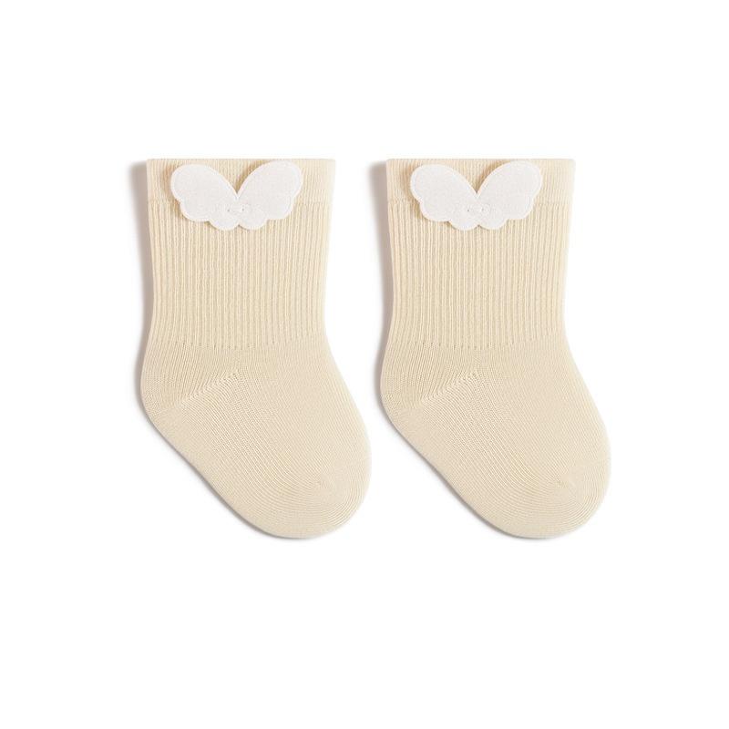 Newborn Cotton Baby Boneless Socks For Girls Boys Cute Wing Infant Short Sock Spring Loose Soft Toddler Solid Sock 0-5Years Old