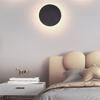 A34R Warm White LED Sconce Wall Light Outdoor Modern Round Design 3000K Wall Lamp For Garden Patio Bathroom Hallway Facade