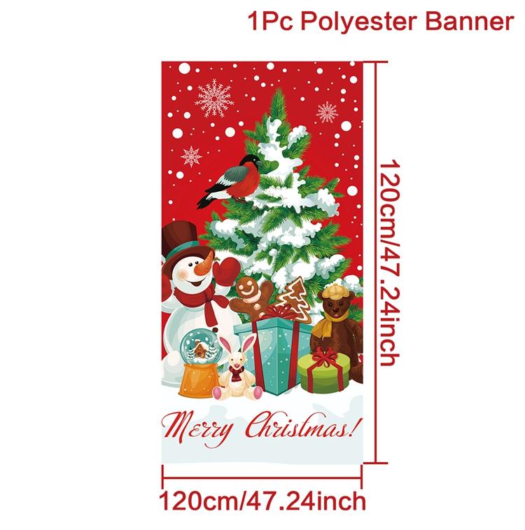 Bannière Drapeau de Noël Père Noël Arbre de Noël Bannière Décoration de Noël pour la Maison 2025 Ornements Cadeaux Noël Nouvel An