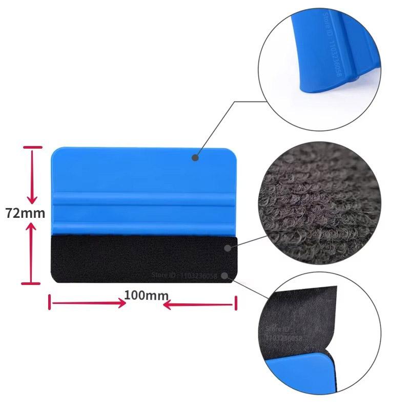 PWSNew Car Vinyl Tint Film Installation Tool Kit Rubber Scraper Magnetic Holder Wrapping Sticker Carving Knife with Spare Blades
