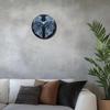 Vintage Angel Wings Aluminum Round Metal Wall Art for Home Cafe Decor