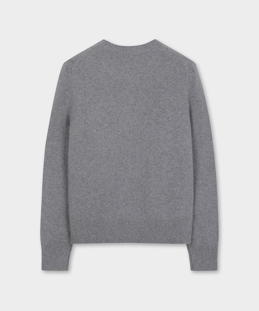 BROOKS BROTHERS Merino Wool Cashmere Beaded Logo Sweater (Charcoal) (Bbwrwm3684Vew)