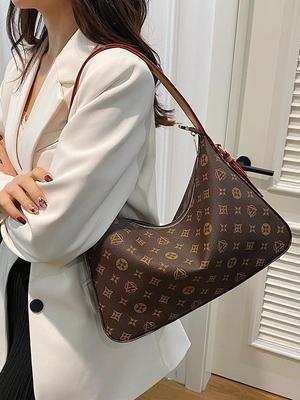 Bolsa Tote e de Ombro Feminina Floral da Moda Europeia e Americana 2025, Casual de Grande Capacidade para o Dia a Dia, Bolsa de Axila para o Trabalho
