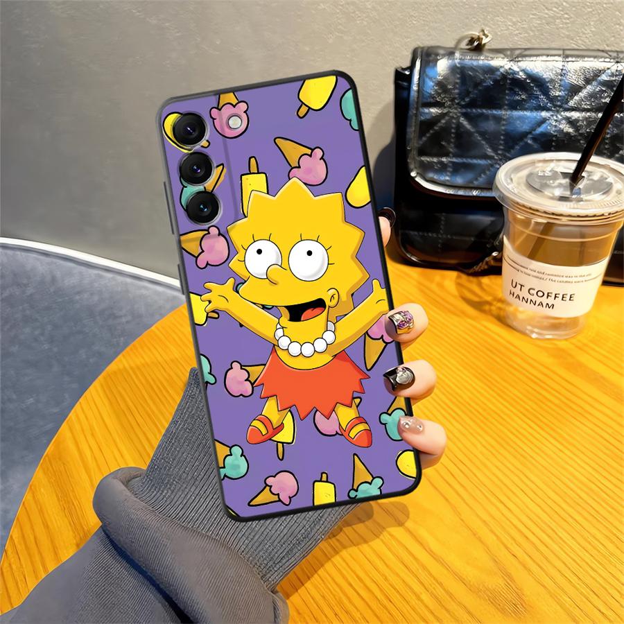 S-simpsons Pouzdro na koblihu pro Samsung Galaxy A04 A30 A40 A50 A70 A07 A03 A10 A20 A05 Note 20 Ultra 9 10 A06 A01 A02 Kryt na telefon