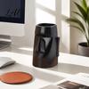Desk Storage Box Resin Glass Stand Pen Holder Moai Statue Pencil Container Glasses Stationery Organizer Eyeglass Display Rack for Home Office