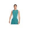 Nike Court Slam Dri-Fit Logo Ronde Hals Comfortabel Casual Mouwloos Vest Heren Tops Mineraalblauw Wit HQ6406-379