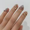 Kenjie Gold-Plated Copper Zircon Women's Adjustable Ring - Stylish Autumn/Winter Design