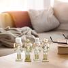4Pcs Christmas Nutcrackers Ornaments Wooden Nutcrackers Soldier Figures Toy Tree Pendant for Christmas Party Decorations