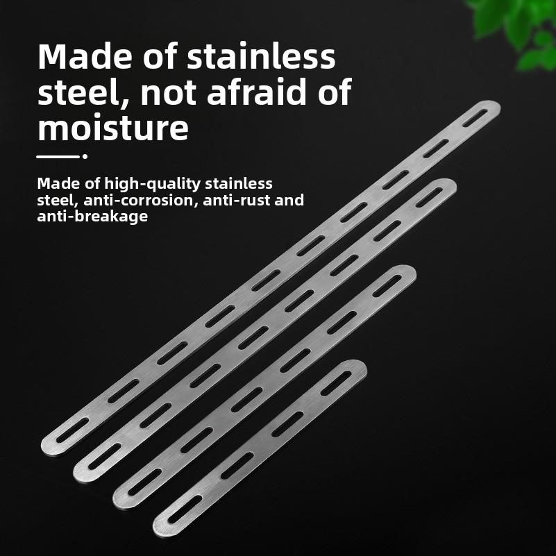 Stainless Steel Flat Corner Bracket Mending Joining Plate Repairing Fixing Connector Furniture Cabinet Shelves Straight Brace