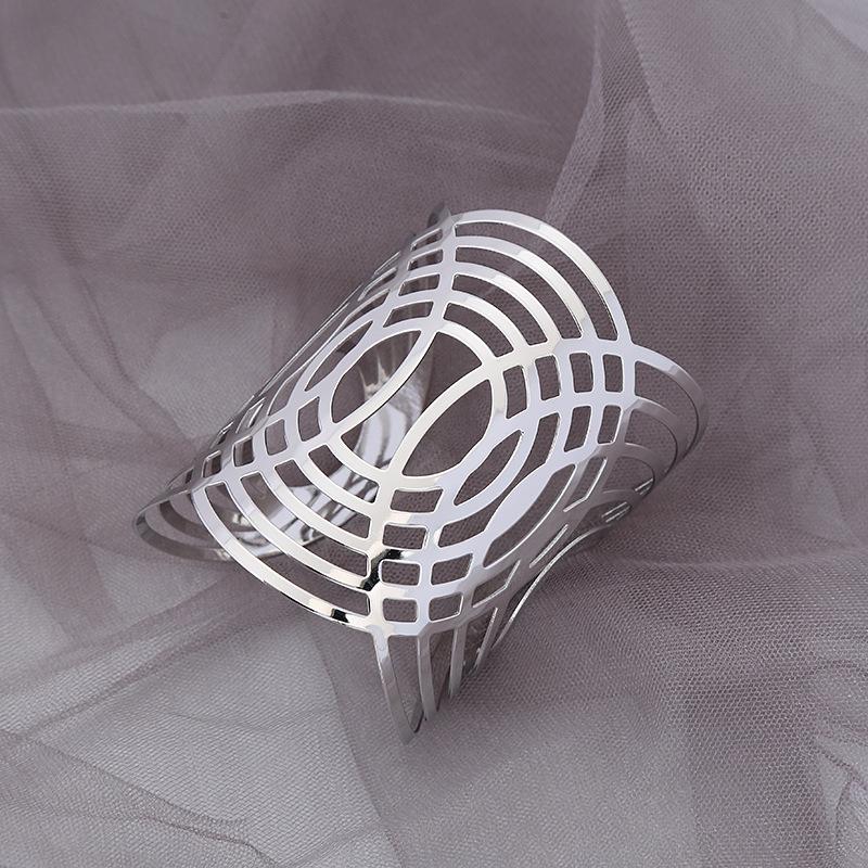 

DIEZI Exaggerate Hip Hop Wide Cuff Bangles For Women Men Fashion Vintage Gold Silver Color Bracelet Bangle Pulseras Jewelry