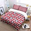 Patriotic Stars Stripes Three-Piece Set  Kid'S And Adults' Bedroom Decor, Exquisite Three-Piece Bedding Set Gift