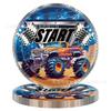 Monster Truck-Themed Kids' Party Decorations: Paper Plate Set, Disposable Birthday Tableware, Race Car Plates, and Themed Decor Props