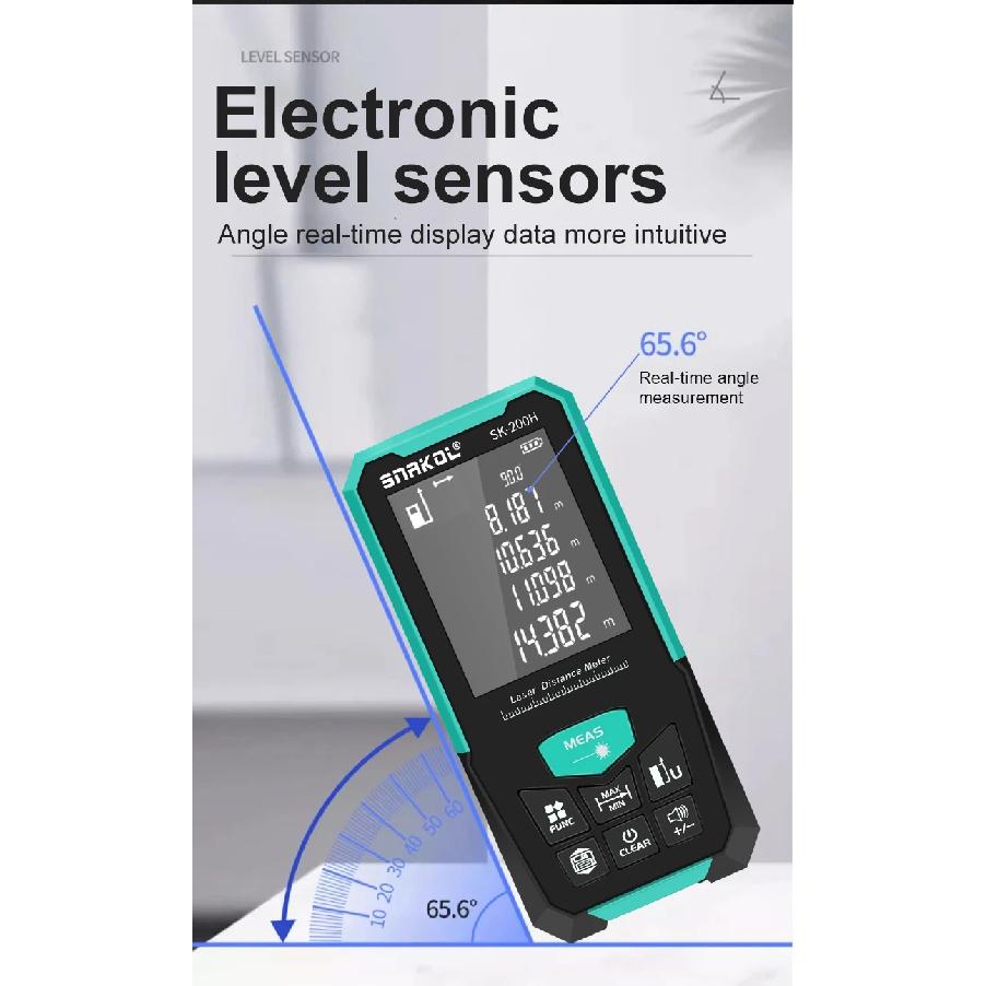 Snakol Laser Distance Meter 150M/200M Profesional Laser Tape Measure Rangefinder Trena Roulette Ruler Range Finder USB Charging