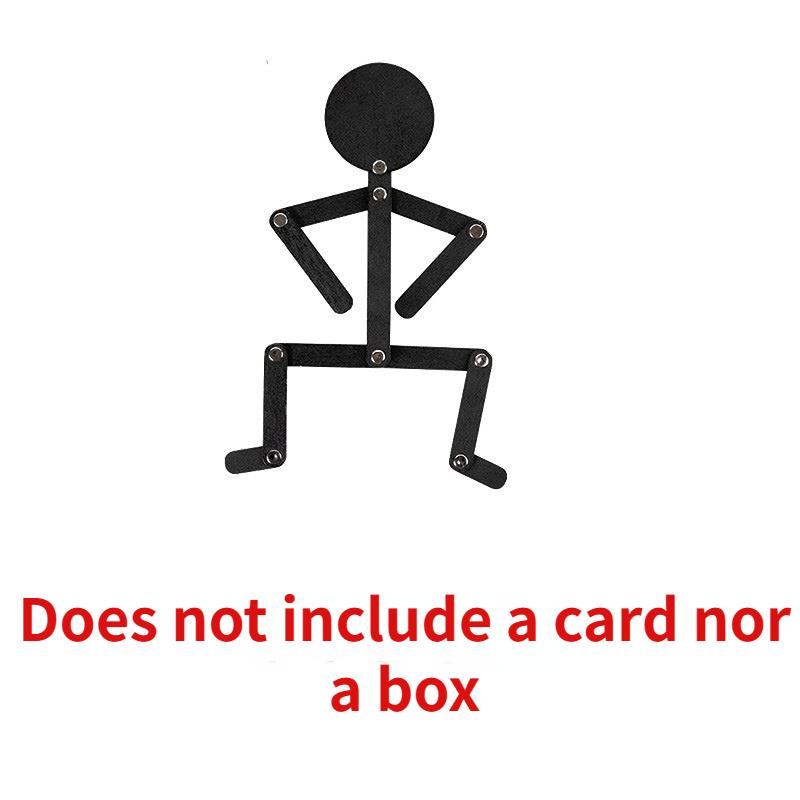 

Montessori Human Body Matching Stick Man Puzzle Toy for Toddlers Wooden Sports Figures Toys with Movable Joints Kids Education