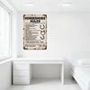 Vintage 'Horseshoes Rules' Metal Tin Sign with Rusty Edges, Artistic Retro Home Bar Man Cave Decor, Custom Novelty Iron Plaque f