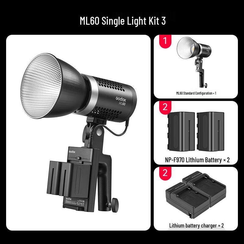 

Godox ML60 Portable LED Video Light Kit