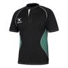 Mens Contrast Panel Regular Raglan Rugby Shirt