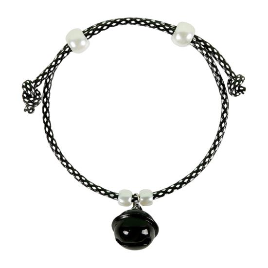 Cat Collar with Bell Slip-On Design No Buckle Adjustable Pet Collar Braided Rope Dog Collar for Puppy Kitten Small Dogs Cats