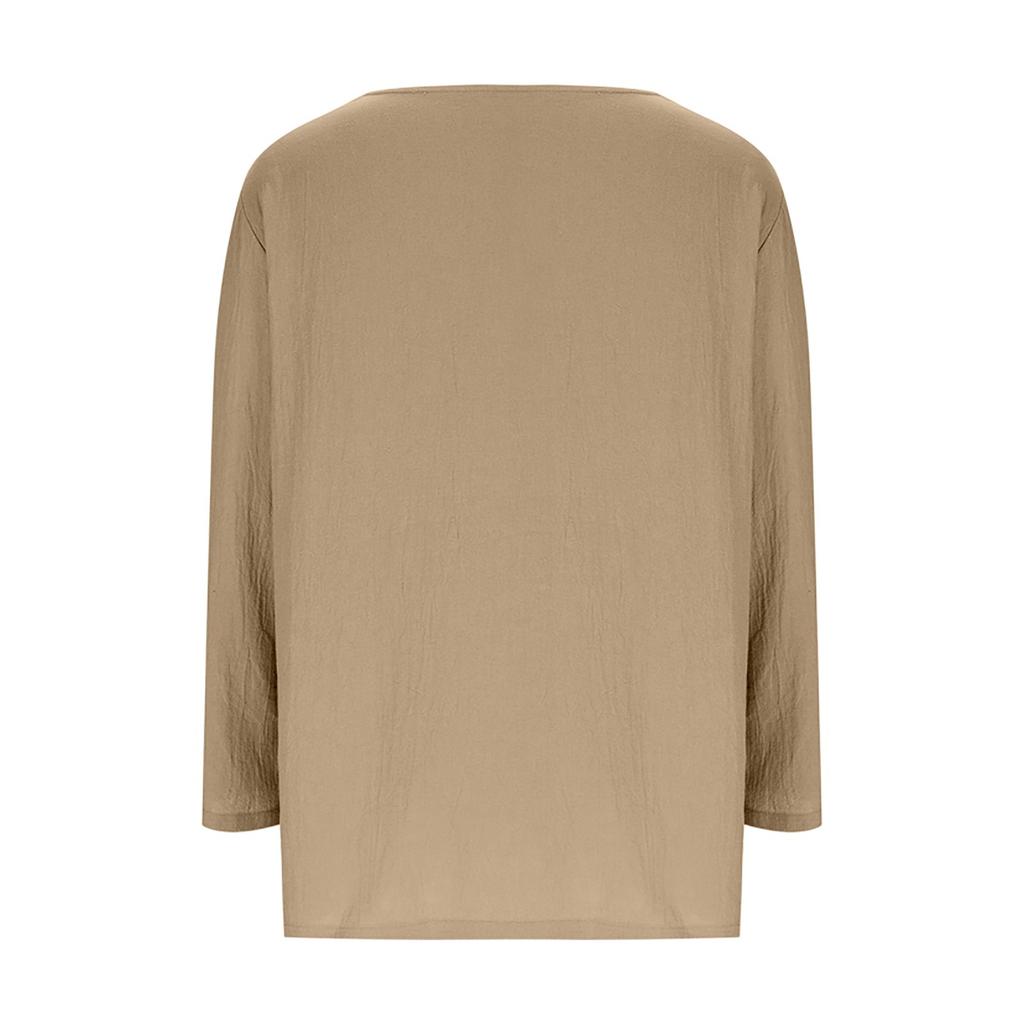 Women's Fashionable Round-neck Long-sleeved Solid-color Pullover Casual Top