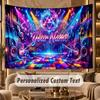 Neon Abstract (73) Theme Wall Tapestry Customized With Name Text Personalized Hanging Tapestry For Bedroom Living Room Decor