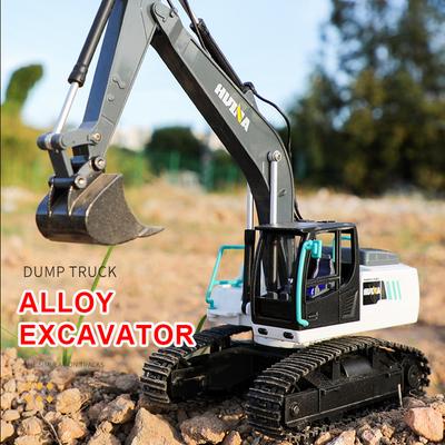 1:24 Remote Control Engineer Car Toys Bulldozor Excavator Alloy RC Car Excavator 9 Channels with Light Rc Toys Electric Kid Gift