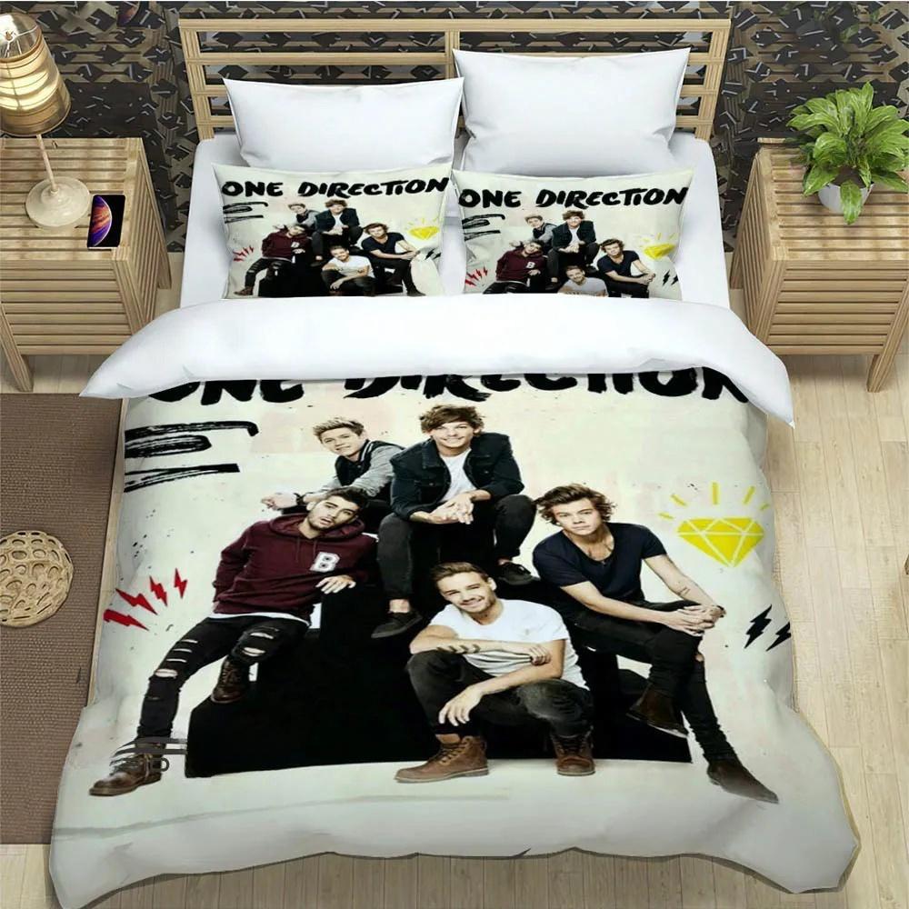

O-ONE Music Band Direction Комплект постельного белья Односпальная кровать Твин Full Queen King Size Комплект постельного белья для взрослых и детей Спальня Пододеяльник Комплект домашнего текстиля EU Twin 135x200cm