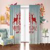 2 pieces - Christmas decoration Elk print curtain - Polyester - suitable for bedroom   living room   study   private space
