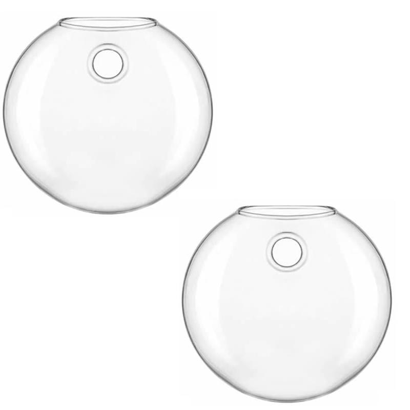 

Handmade Round Glass Vase-Terrarium-2 Or 6-Pack Wall Mounted Self-Watering Hydroponic Planters For Home Office Decor