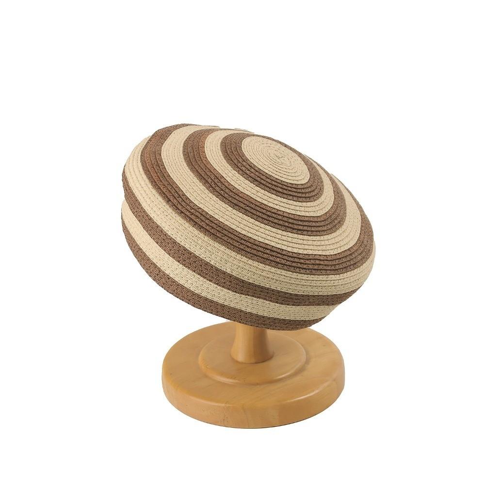 Color Block Dome Cap Paper Straw Sun Hat Brim Hat Straw Top Hat Daily Wear