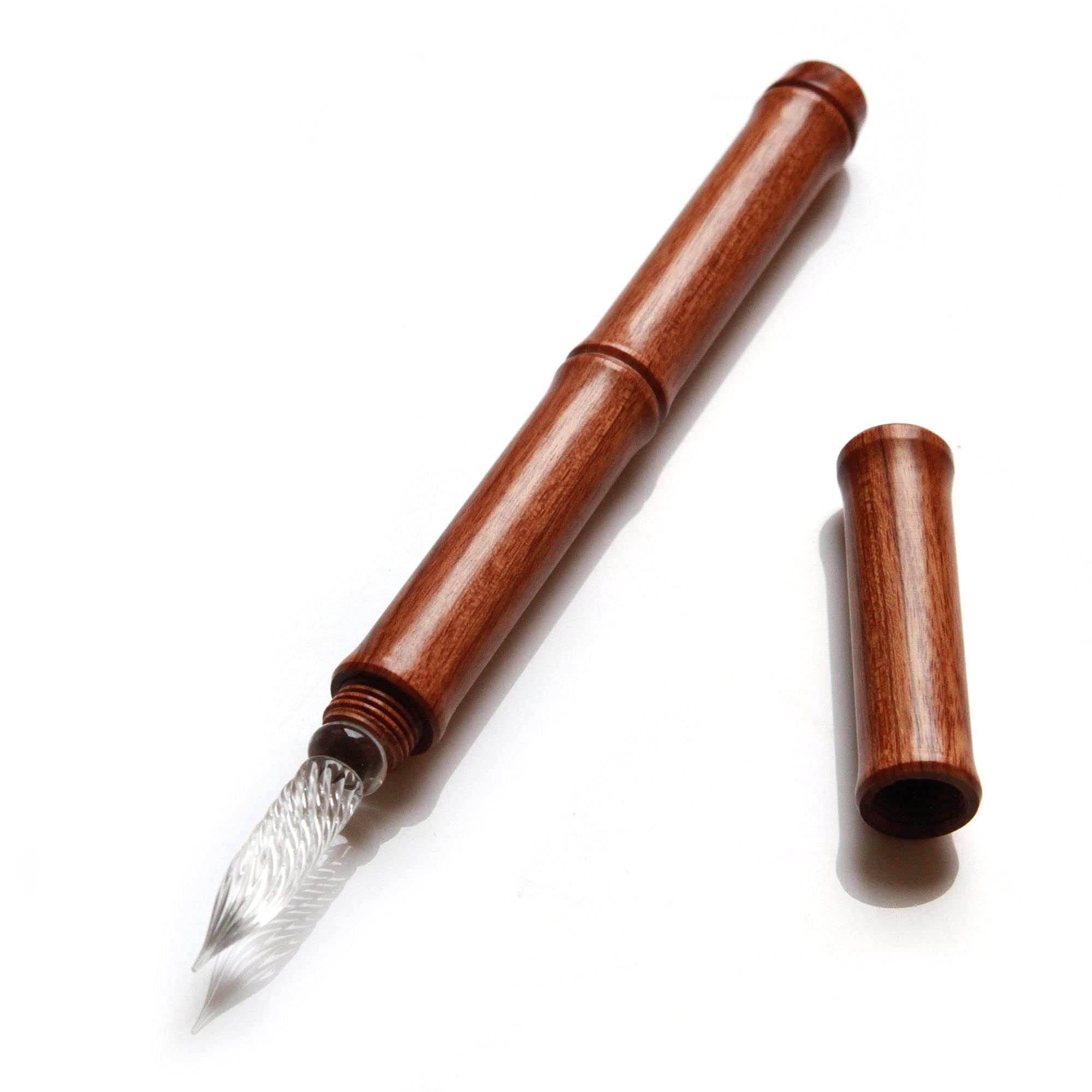 

72 Pen Shop Ручка-ручка из дерева ручной работы Перьевая ручка Luxury EF Fine Point Стеклянная ручка No. (желтый)