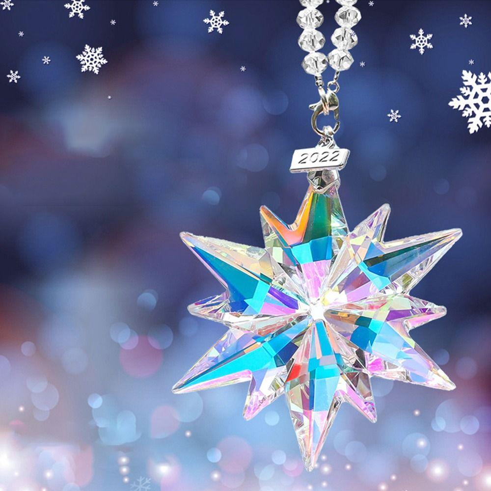 Auto Interior Accessories Crystal Snowflake Pendant Car Pendant Rearview Mirror Hanging Ornaments