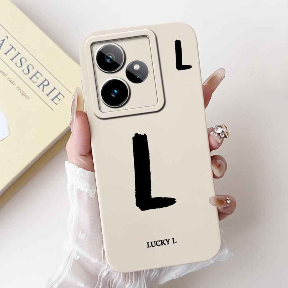 For Realme GT7 5G Case RMX5061 Cute Lucky Letters Cover Soft TPU Matte Phone Case For Realme GT 7 Pro GT7 T 7T GT7T Fundas Coque