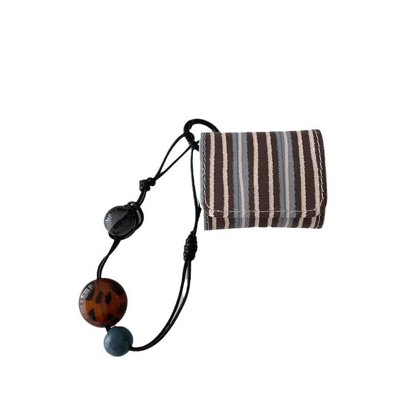 Blue coffee stripe for AirPods 1 apple bluetooth wireless 1/1/1 generation earphone cover pro1 cute chain female