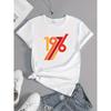 A Cute And Super Cool 1976 Graphic Printed Round-Neck T-Shirt for Women, Perfect for Spring And Summer Casual Sportswear
