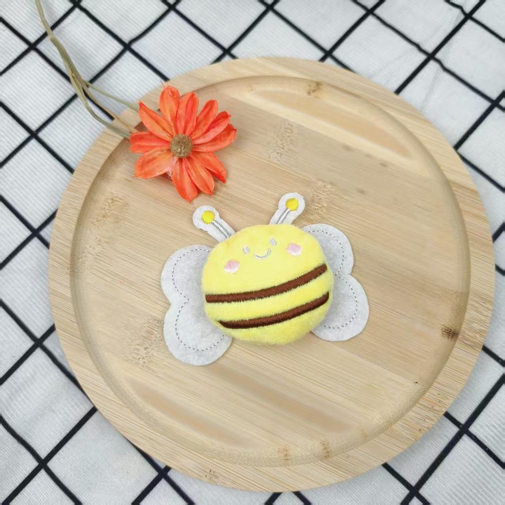 New Cartoon Plush Brooch Cute Cotton Bee Decoration Clothing Bag Headdress Accessories Accessories