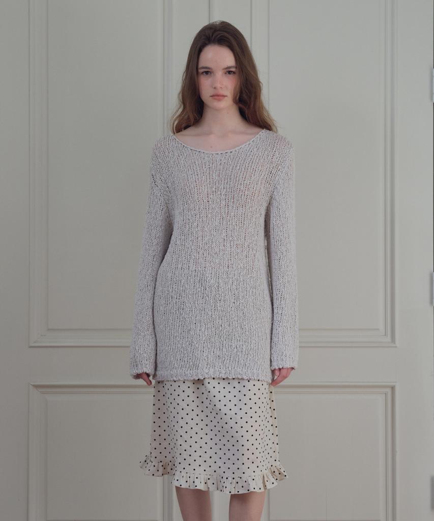 CITTA Essential Boat Neck Knit_Ctk267(Grey)