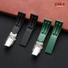 Silicone Watch Strap 20mm for Rolex for Water Ghost Green Waterproof Rubber Watch Band Solid Adjustable Folding Buckle Bracelet