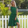 Russia Summer New Polka Dot Midi Dress - Casual Round Neck Arrival