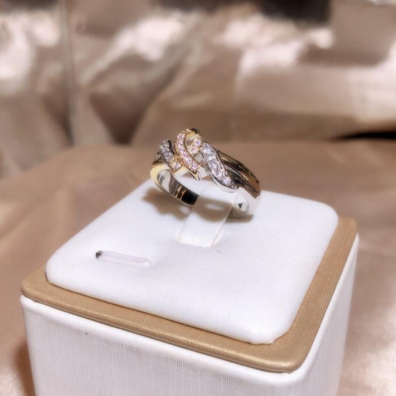 Vergoldeter Farbverteilungs-Farbschutz-Super-Flash-Diamant-Herzring