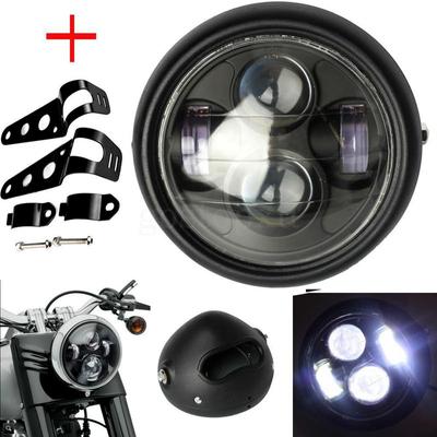 6,2" Svetlo na vidlicu CG125 Retro svetlomet Motocyklový adaptér pre Vintage 125 Dicati pre Cafe Racer LED guľkové svetlo Mriežka