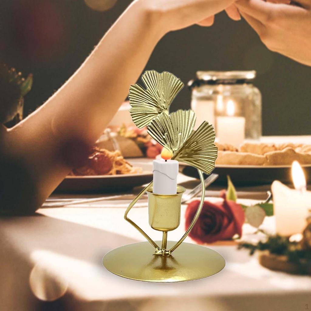 Elegant Ginkgo Leaf Candle Holder for Home Decor