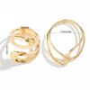 Luxury Geometric Twisted Open Bangles Exaggerated Heavy Cuff Bracelet  Party Jewelry