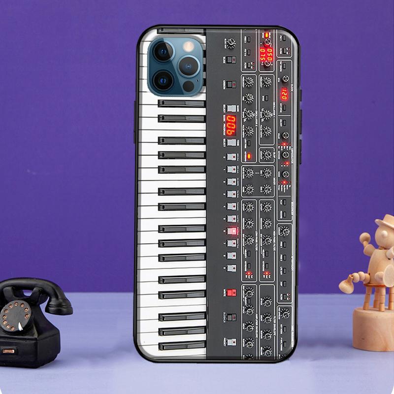 Vintage Synth Synthesizer Case For iPhone XR X XS Max SE 2020 7 8 Plus Phone Cover For iPhone 11 14 12 13 Pro Max Mini
