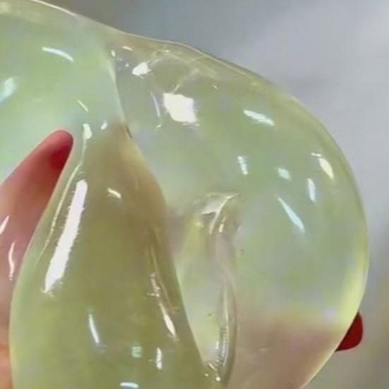 Green Grape Squeeze Toy Anxiety Relief DIY Shapeable Coconut Oil Stress Ball Soft Stretchy Moldable Transparent Ball Sensory Fidget Toy Party